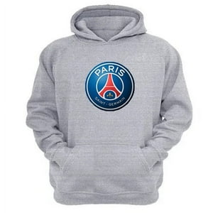 Genérico - Poleron Canguro Paris Saint Germain Gris Claro Talla M Unisex