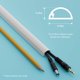 thumbnail image 3 of Cable Raceway D-Line, semicircular, ocultador de cables, color blanco, 15.7 pulgadas, 3 of 7