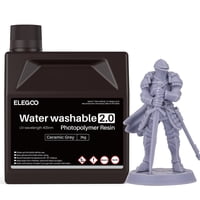 Impresora 3D De Resina Elegoo Mejorada, Lavable Con Agua 2.0 Gris, 2 Litros
