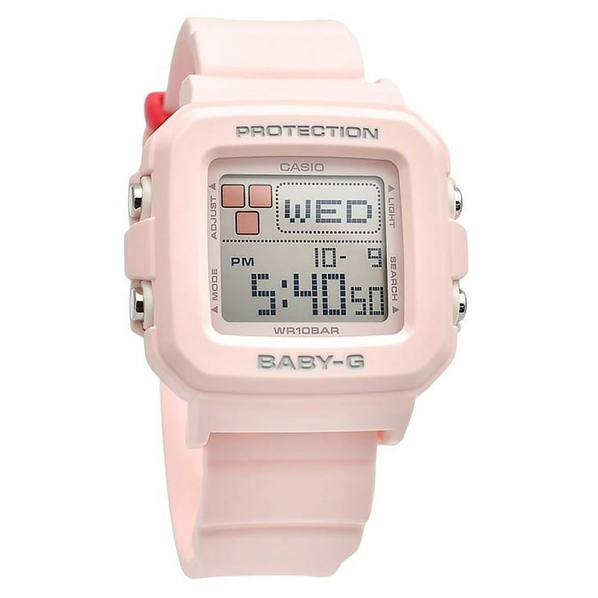 Casio - Reloj Baby-g Plus Digital Correa De Resina Rosa Cuarzo 100m Para Mujer Con Pasadores De Correa Adicionales Bgd-10l-4