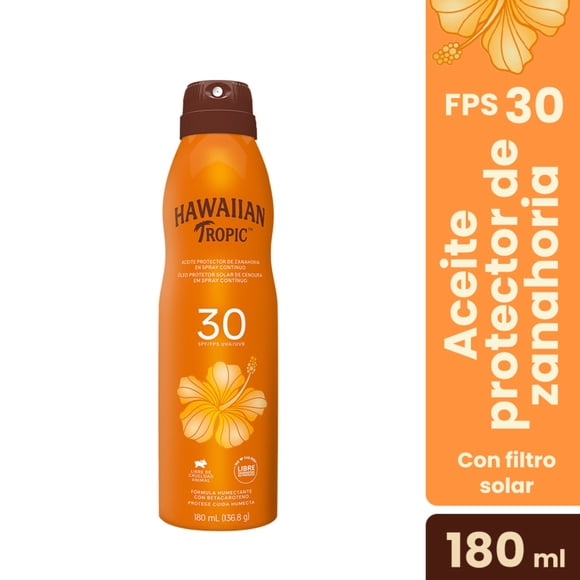 Aceite protector solar Hawaiian Tropic carrot spray fps30, 180 ml