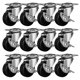 thumbnail image 1 of Ruedas giratorias MegaDeal 12 PK 2 giratorias con freno de goma dura, 1 of 9