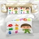 thumbnail image 5 of Charlie y las Formas Conjunto de sábanas temático, trío de piezas, cómodo y amigable con la piel, diseño único, regalo de decoración para el hogar para familiares, amigos y fans,135cm *200cm, 5 of 6