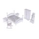 thumbnail image 4 of 1/12 Casa de mu?ecas Muebles en miniatura Juego de dormitorio Cama Armario Armario, 4 of 5