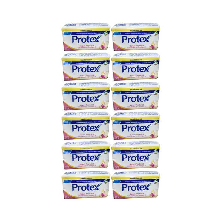 Pack 12 Jabón En Barra Protex Nutri Protect + Omega 3 125 G