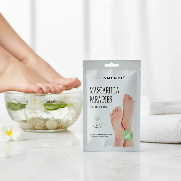 Mascarilla Exfolia E Hidrata Pies Flamenco Aloe Vera