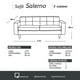 thumbnail image 3 of Sofa Salerno 3 C Pu Negro, 3 of 4