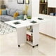 thumbnail image 3 of Mesa de comedor plegable blanco 140x80x77 cm, 3 of 4