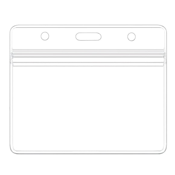 Porta credenciales KINGSUM Pack de 6 impermeable de plástico transparente
