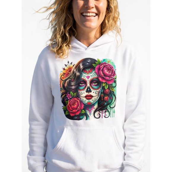 Polerón canguro con capucha estampado