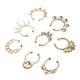 thumbnail image 2 of 9 piezas cristal falso septum nariz anillo no piercing cuerpo joyería oro, 2 of 5