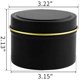 thumbnail image 2 of Lata para velas Bunhut 240 ml negra de metal con tapa, paquete de 24 para manualidades DIY, 2 of 9