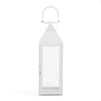 Farol Portavelas Zingz & Thingz Manhattan De 15 Cm, Color Blanco