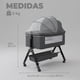 thumbnail image 3 of Cuna Colecho Moises Bebe Altura Regulable Safe&soft Gris, 3 of 6