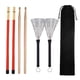 thumbnail image 2 of Juego de baquetas con sonido firme y apretado, asas cómodas con bolsa de terciopelo con cordón para la interpretación de estudiantes de música Fusion, 2 of 5