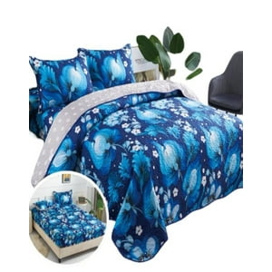 Todo Para El Hogar - Cubrecama Quilt 5 Piezas Con Juego De Sábanas