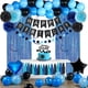 thumbnail image 1 of Kit de decoración de fiesta YGBMDZ azul y negro Happy Birthday, 1 of 7