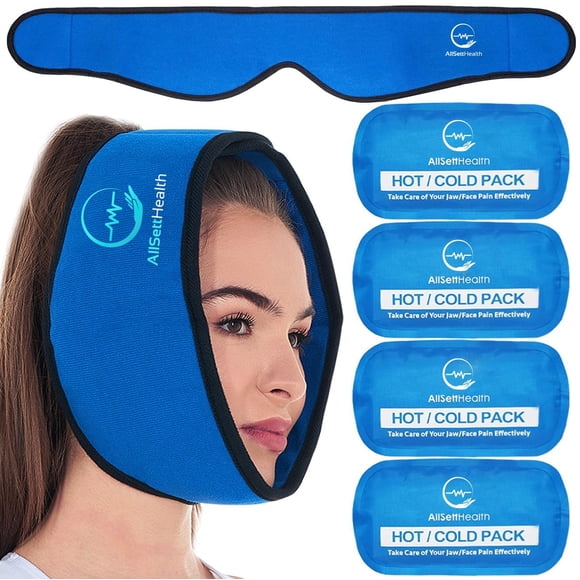 Paquete de hielo facial AllSett Health TMJ Relief con paquetes de gel