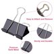 thumbnail image 4 of Binder Clips STOLCA de 208 piezas, surtido de tamaños, metal negro, 4 of 6