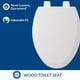 thumbnail image 2 of Asiento para inodoro Bemis 1500TTT de madera resistente, alargado, blanco, 2 of 5