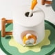 thumbnail image 3 of Taza de café de cerámica, taza con patrón de animal Shiba Inu 3D, mango de diseño de madera interesante y cuchara a juego, muy adecuada para regalos-420 ml., 3 of 5