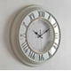 thumbnail image 1 of Reloj De Pared Números Romanos Espejado Blanco invierno 51 cm diametro, 1 of 5
