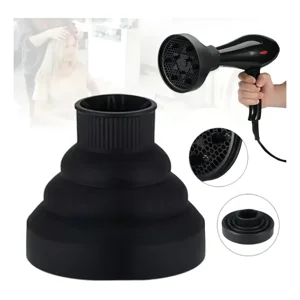 Linastore - Difusor Negro Para Secador De Pelo Eléctrico Universal Silic Negro
