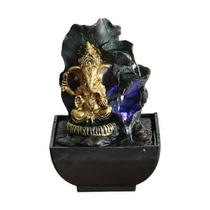 Genérico - Estatuas De Ganesha, Fuente De Mesa Para Interiores, Coleccionables, Regalo Decorativo, 13Cm X 13Cm X 19Cm