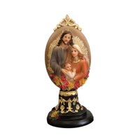 Magideal - Escultura Familiar Figura Familiar, Exhibición De Mesa, Obra De Arte Decorativa, Estatua De La Familia De Jesús De Resina, Estatua De La Madre María P 22Cm