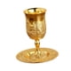 thumbnail image 5 of Copa De Vino Con Platillo Suministros Para Fiestas Regalos Copa Elías Para Bodas Pascua Oro, 5 of 5
