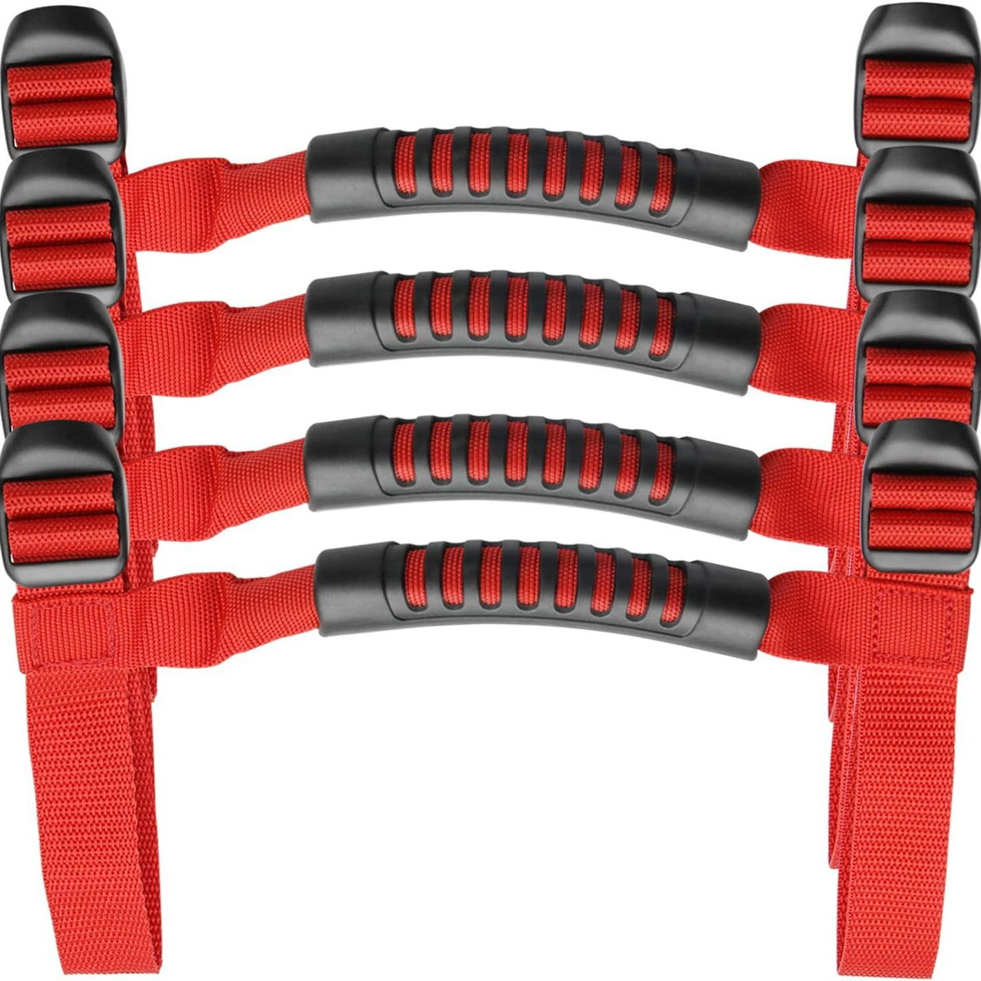 Xusx111 - 4pcs Agarre Manijas Agarre Manija De La Barra De Rollo Compatible Con Manijas Del Techo Del Coche 4 Puertas Ajustables De La Ayuda De Seguridad De Apoyo De La Barra De Agarre,