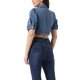 thumbnail image 3 of INSPIRE CHIC Chaqueta de Jean de Mujer Recortada con Manga Corta y Solapa M Azul, 3 of 6