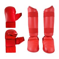 Magideal - Conjunto De Equipo De Sparring De Karate, Guantes De Boxeo, Espinilleras, Almohadillas De Entrenamiento De Taekwondo, Guantes De Boxeo, Equipo De Spar Xs