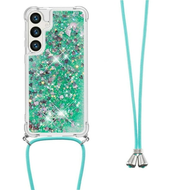 Funda FOXDOCK para Samsung Galaxy S26 con Cuerda Ajustable, Brillo Líquido, Protección Antigolpes y Lente – Ideal para Regalo