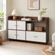 thumbnail image 3 of Estanteria Madera Moderna Con Puertas Blancas 110x24x60cm, 3 of 6