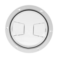 Ioensy - Escotilla De Barco Con Anillos Tóricos De Goma, Escotilla De Cubierta Redonda Para Barcos, Instalaciones Al Aire Libre, 6 Pulgadas, Blanco Transparente