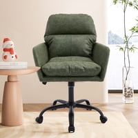 M&Ms - Artificial Leather, Pu Leather, Black Base, Adjustable In Height, Suitable For Office, Bedroom, Dressing Table And Other Environments. An Office Chair.Green
