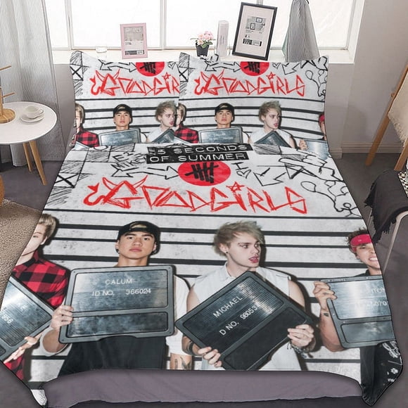 5 Seconds Of Summer Goodgirls 3 Pieces Bedding Sets Soft Comforter Sets Decor Bedroom Gifts
