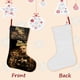 thumbnail image 3 of El Padrino Tema: Calcetines de Navidad, fino lino blanco para colgar en escaleras y chimenea, decoración navideña para el hogar, regalo de Navidad. 45cm × 32cm, 3 of 5
