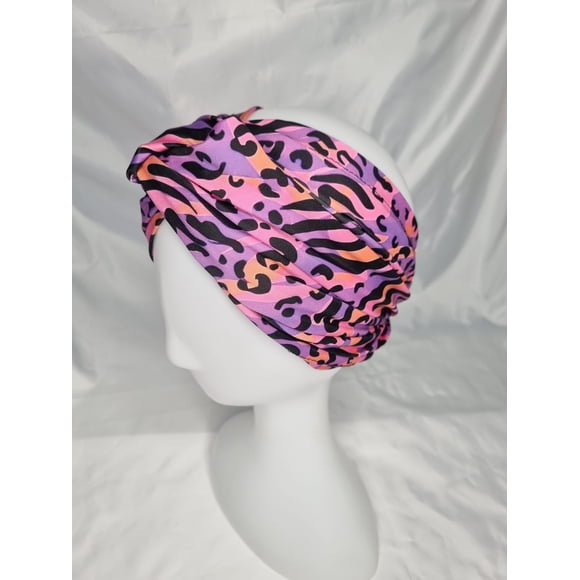 Turbante cintillo clínico lycra animal print multicolor