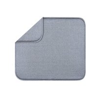 Magideal - Estera De Secado De Platos Para Mantel De Cocina 41 Cm X 46 Cm Estera De Secado De Fregadero Antideslizante Reversible Almohadilla De Estante De Plato , Gris