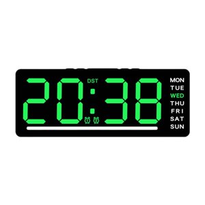 Bothyi - Regalos De Reloj Digital Reloj De Mesa De Pantalla Grande Para La Sala De Estar De Dormitorio Número Verde De La Oficina