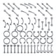 thumbnail image 1 of 60 Piezas Nariz Lengua Lengua Ceja Tragus Navel Piercings Anillo del Vientre 8mm, 1 of 3