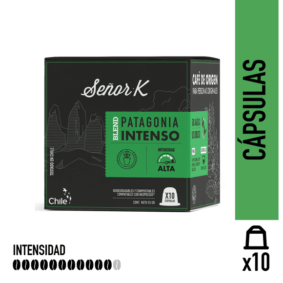 Cápsulas Espresso Intenso Señor K Patagonia 10 Unidades
