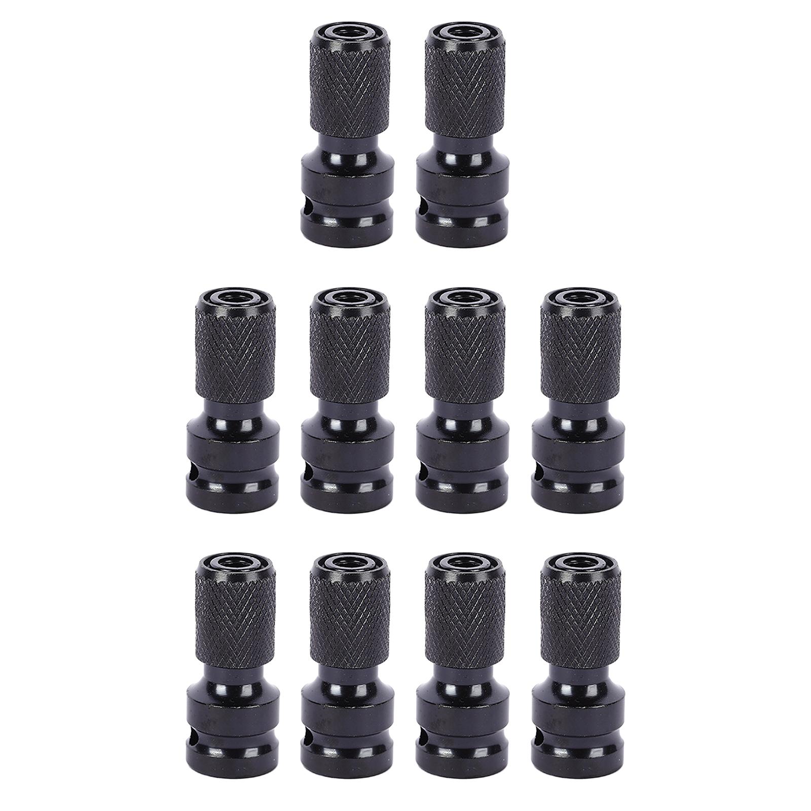 Magideal - 10 Uds. Adaptador De Llave De Impacto De Acero Con Alto Contenido De Carbono De 1/2 ""Accesorios Telescópicos De Liberación Rápida De Alta Resistencia Negro