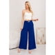 thumbnail image 3 of Pantalon Palazzo Algodon Mujer Tipo Lino Bota Ancha Hebilla 3006, 3 of 3