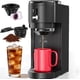 thumbnail image 1 of Cafetera COWSAR de una sola porción 2 en 1 para cápsulas K‑Cup y café molido, 6‑14 oz (1400 ml), 1 of 7
