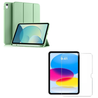 Mar Cases - Carcasa Smart Cover Para Ipad A16 11Th 2025 Verde + Mica