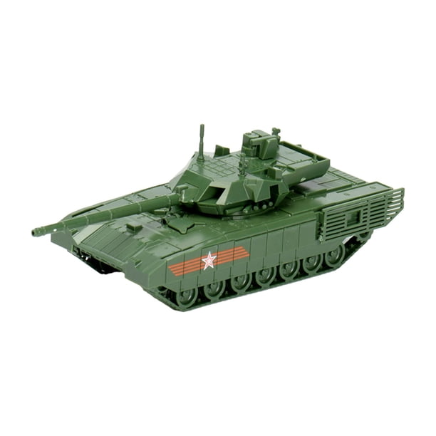 Modelo de Tanque Blindado 1:72, Vehículos Blindados, Fuerte de Rotación, Carro sobre Orugas en Miniatura para Adultos, Colección, Recuerdo de Juguete T14 verde