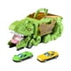 thumbnail image 1 of Dino Transporte Coche Dinosaurio Tragar Vehículo Juego Para Niñas Niños Preescolar Verde Con 2 Coches, 1 of 5